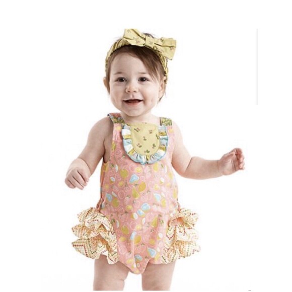 Matilda Jane 6M Little Lemon Bubble Romper - Picture 6 of 6